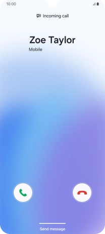 Press and drag the accept call icon right.