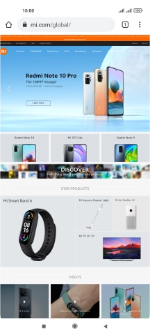 Press the address bar.