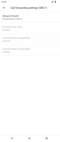Press the required divert type.