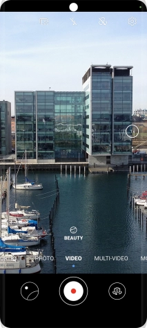 Press the video light icon.