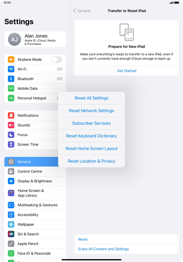 Press Reset Network Settings.
