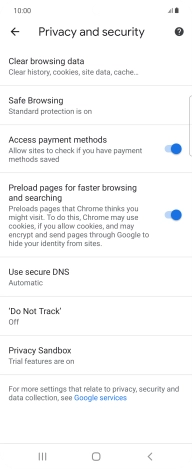 Press Clear browsing data.