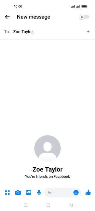 Press the text input field.
