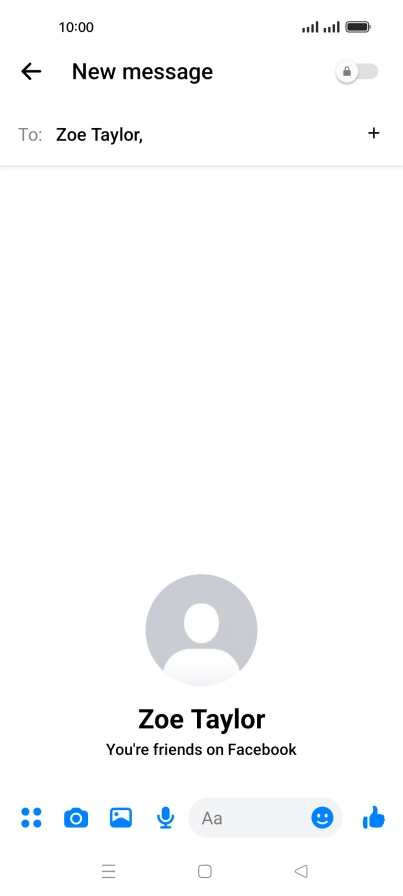 Press the text input field.