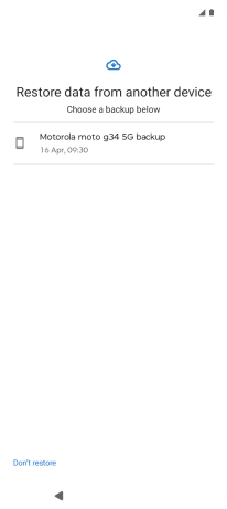 Press the required backup and your phone restores the content of the selected backup. Subsequently, follow the instructions on the screen to set up your phone and prepare it for use.