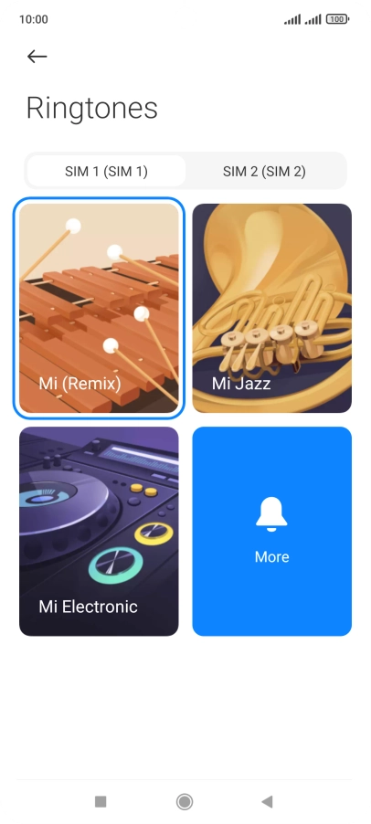 Press the required SIM. Press the required SIM.
