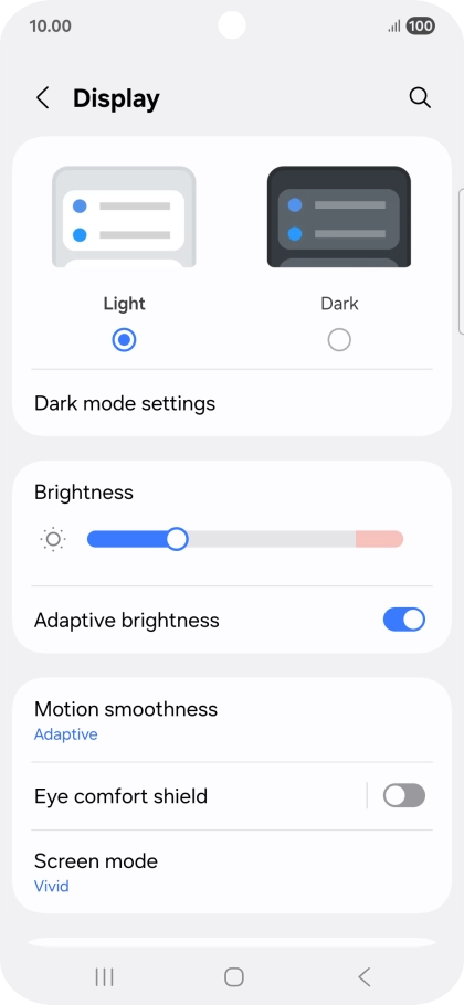 Press the indicator next to 