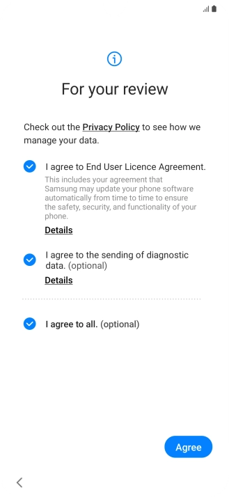 Press Agree. Press Agree.