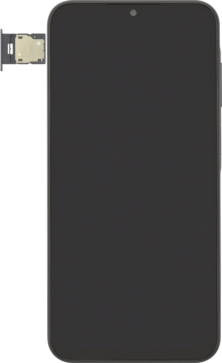 Turn the memory card so the angled corner of the memory card matches the angled corner of the memory card holder and place the card in the holder.