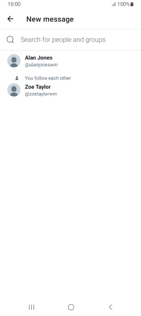 Press the search field.