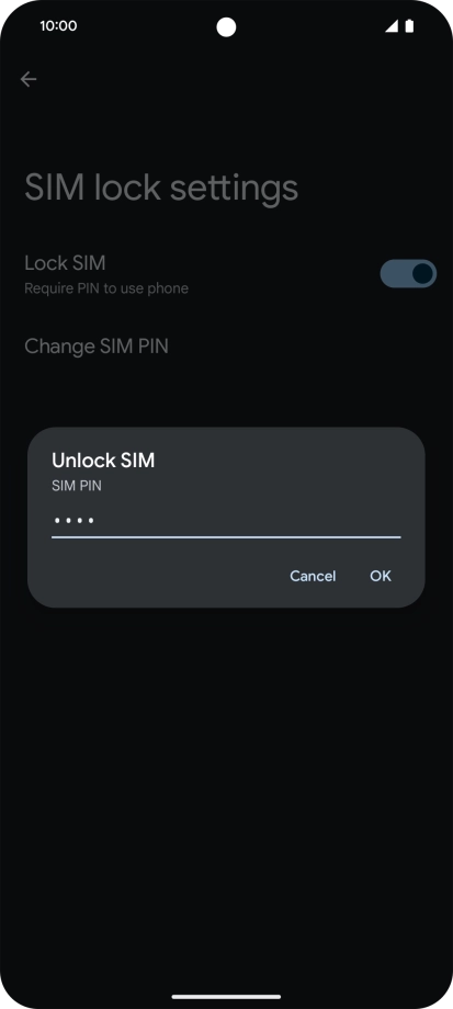 Key in your PIN and press OK.