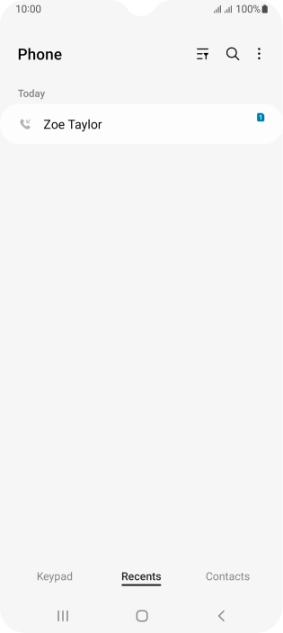 Press the required phone number.