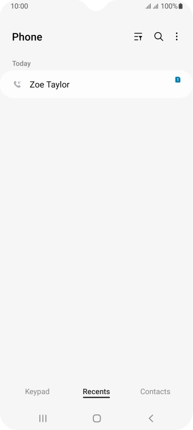 Press the required phone number.