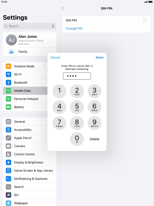 Key in your PIN and press Done.