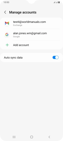 Press the required email account.