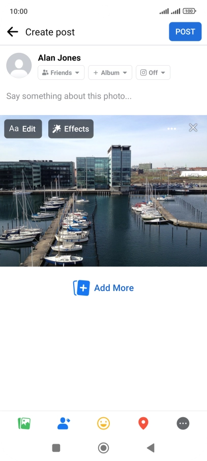 Press the text input field.