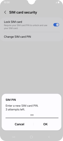Key in a new four-digit PIN and press OK.