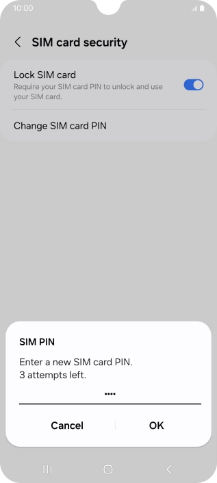 Key in a new four-digit PIN and press OK.