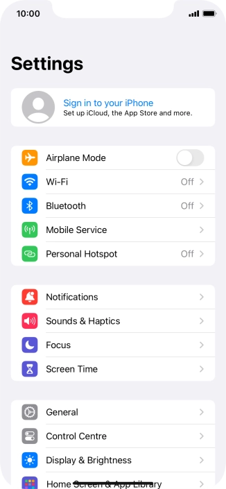Press Sign in to your iPhone. Press Sign in to your iPhone.