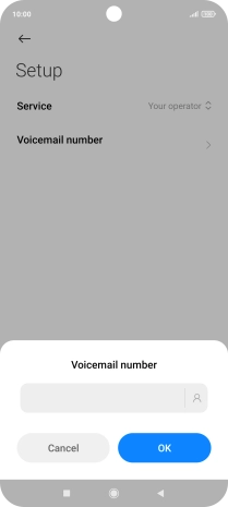 Key in +447836121121 and press OK.