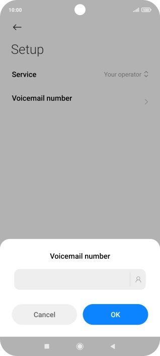 Key in +447836121121 and press OK.