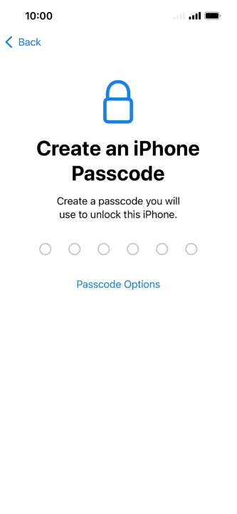 Press Passcode Options. Press Passcode Options.