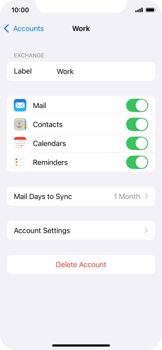 Press Delete Account.