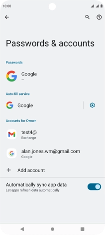 Press the required account. Press the required account.