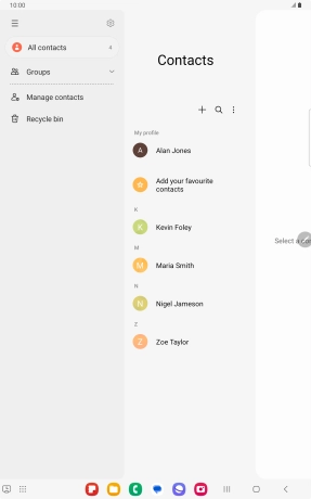 Press Manage contacts.