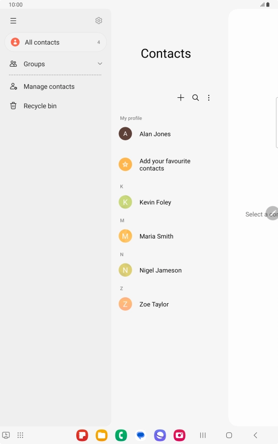 Press Manage contacts.