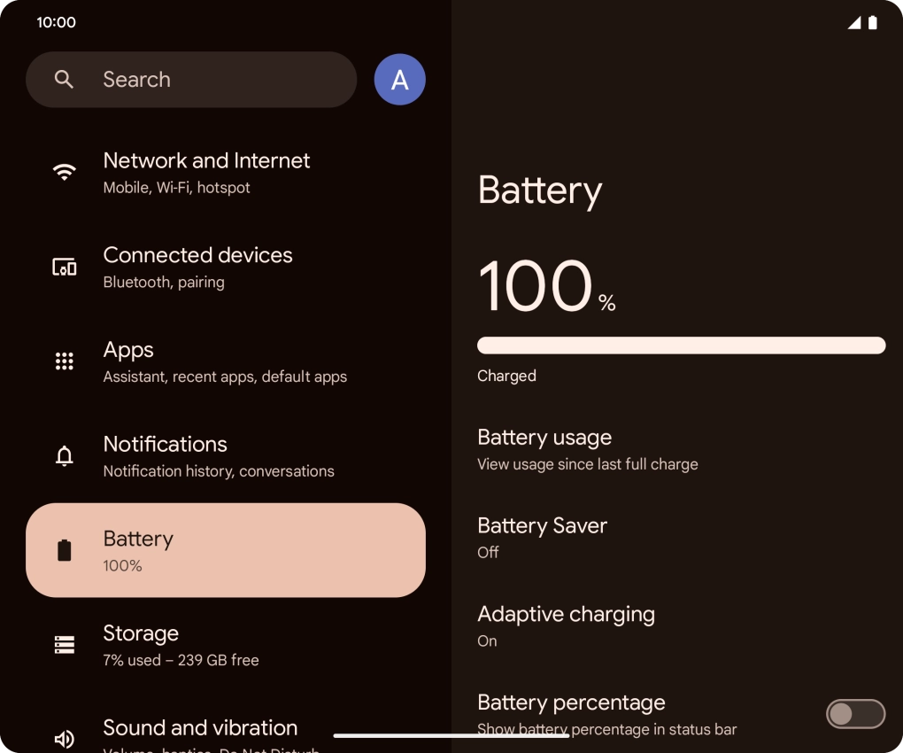 Press Adaptive charging. Press Adaptive charging.