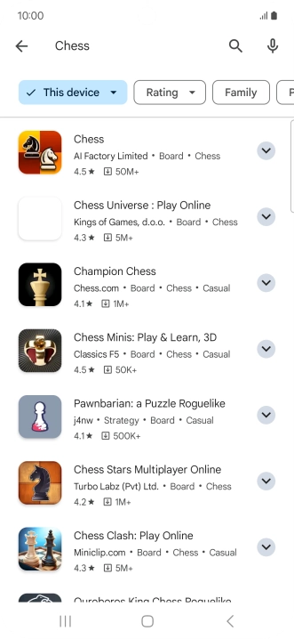 Press the required app.