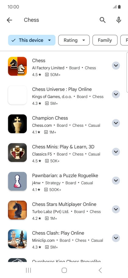 Press the required app.