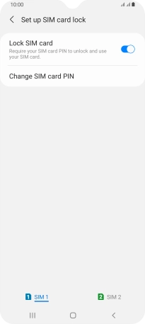 Press the required SIM. Press the required SIM.