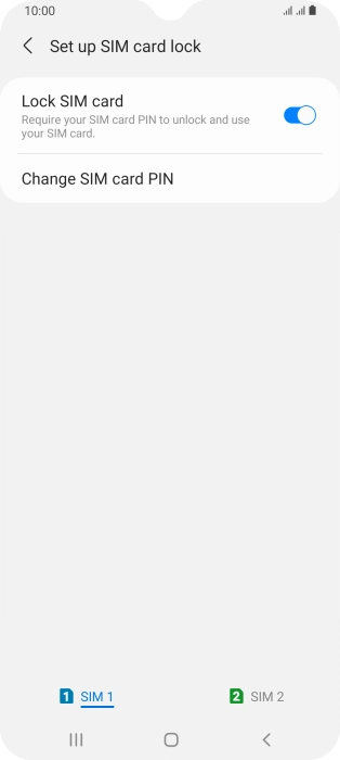 Press the required SIM. Press the required SIM.