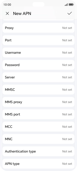 Press Authentication type.
