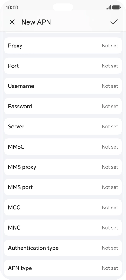 Press Authentication type.