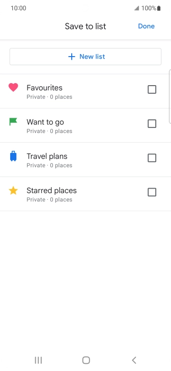 Press the required setting.