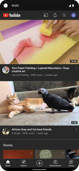 Press the upload icon.