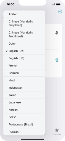 Press the required source language.