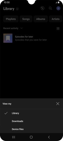 Press the required category and go to the required audio file. Press the required category and go to the required audio file.