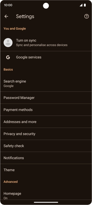 Press Privacy and security. Press Privacy and security.