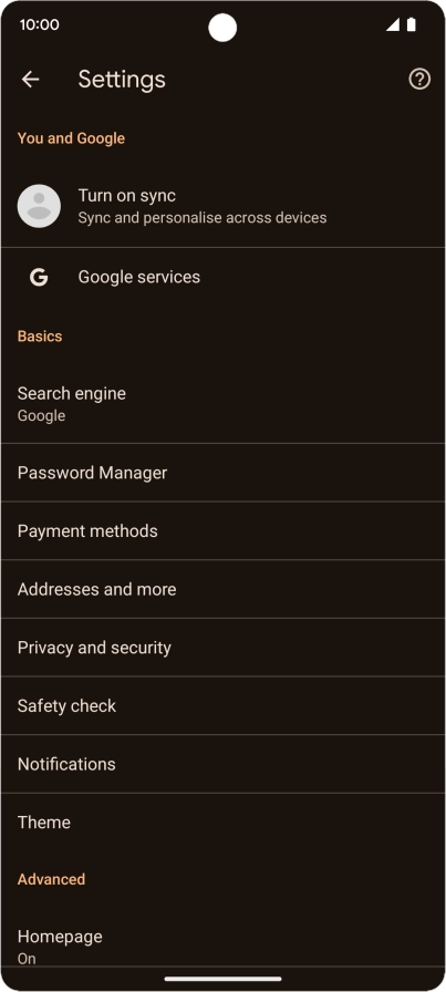 Press Privacy and security. Press Privacy and security.