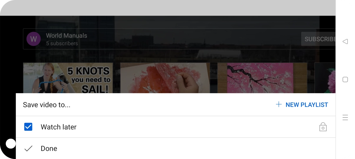 Press the required playlist.
