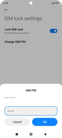 Key in a new four-digit PIN and press OK.