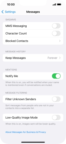 Press the indicator next to 