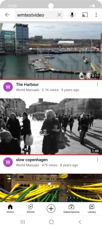 Press the required video clip.