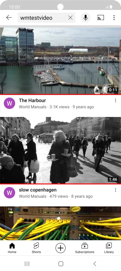 Press the required video clip.