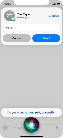If an application is open on your phone, such as a Messages, you can also use the functions available here, e.g.: REPLY [text].