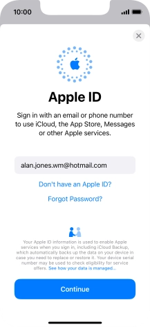 Press Continue. Press Continue.